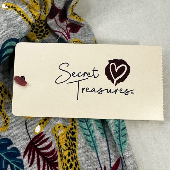 Secret Treasures Womens Size 3X 22W-24W Sleep Short Leopard Leaves New With Tags - Picture 3 of 11